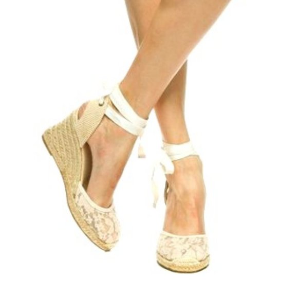 SOLUDOS Wedge Lace Up Espadrille NEW Sandal 🎉HP🎉 - Picture 6 of 13